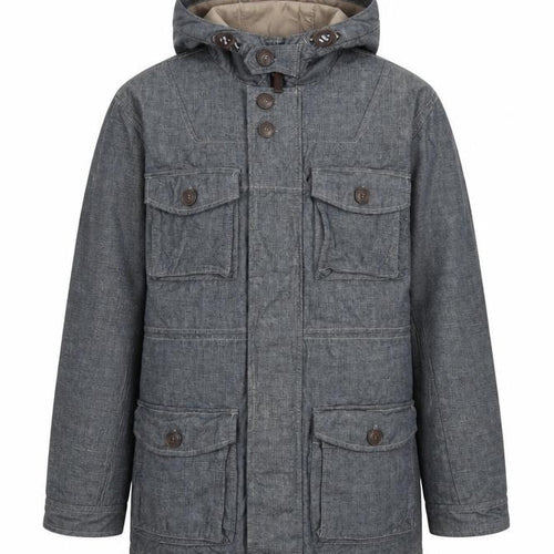 Marks and Spencer Boys Blue Hooded Cotton Parka Coat 13-14 Years
