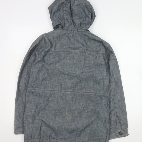 Marks and Spencer Boys Blue Hooded Cotton Parka Coat 13-14 Years
