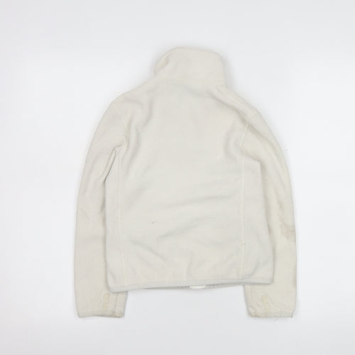 Ralph Lauren Girls Ivory Fleece Full Zip Sweatshirt Size 7 Years