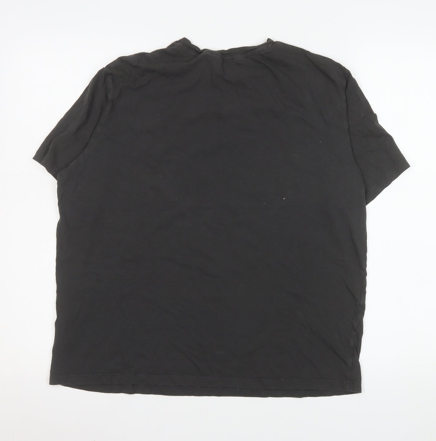 H&M Girls Black Rolling Stones Graphic Cotton T-Shirt 14 Years