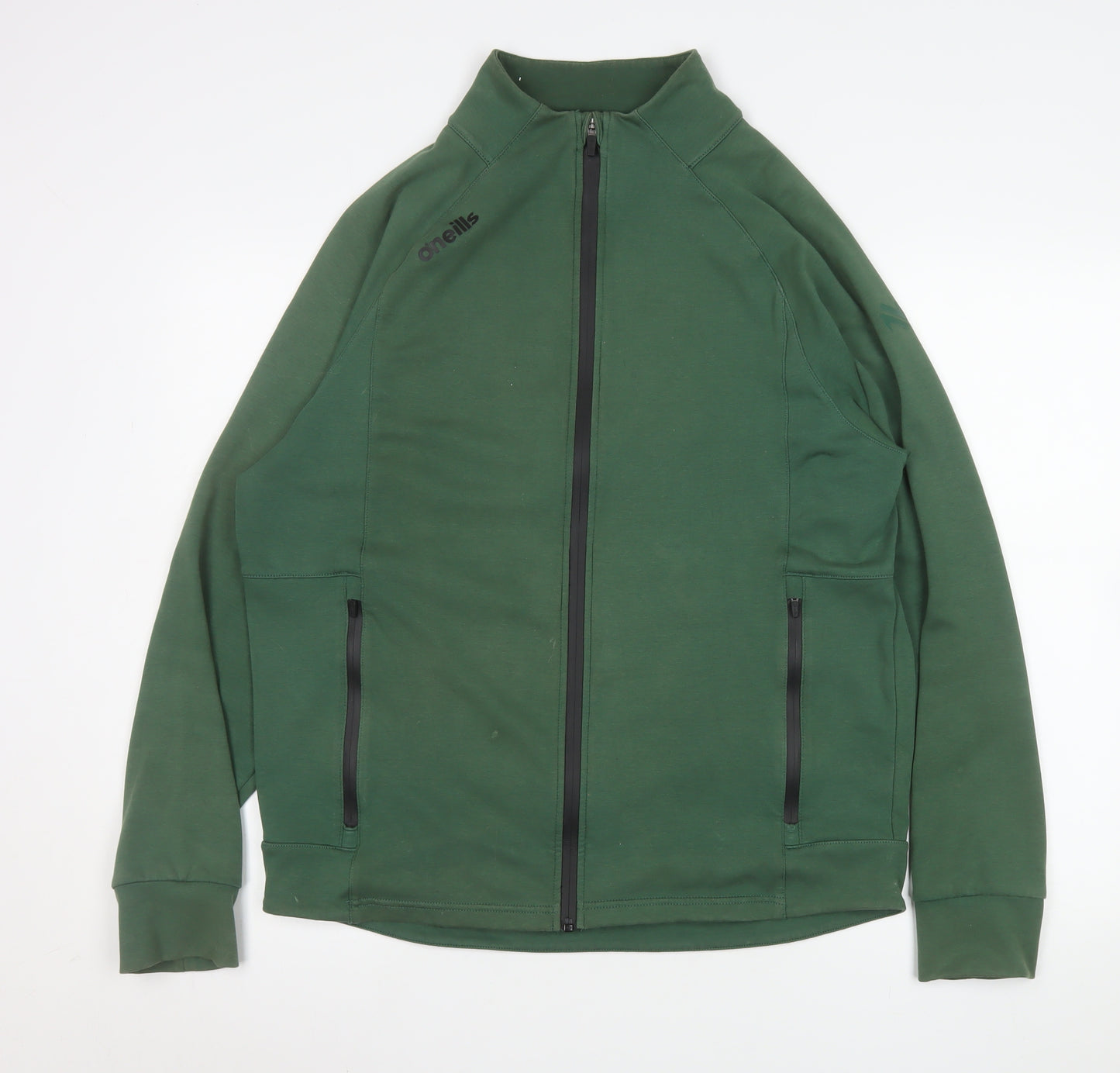 O’Neills Men Green Full Zip Sports Jacket Size L Cotton Blend
