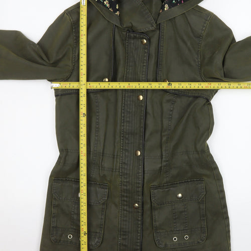 George Women’s Green Hooded Parka Jacket Size 10