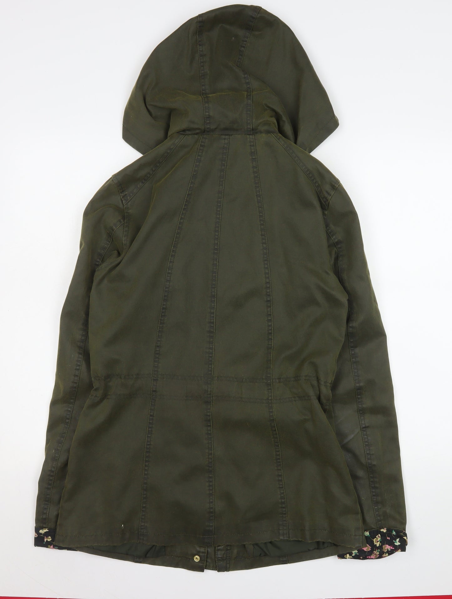 George Women’s Green Hooded Parka Jacket Size 10