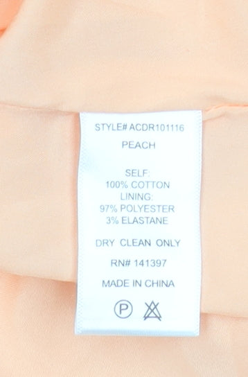 ASTR The Label Women’s Orange Puff Sleeve Fit & Flare Dress Size S