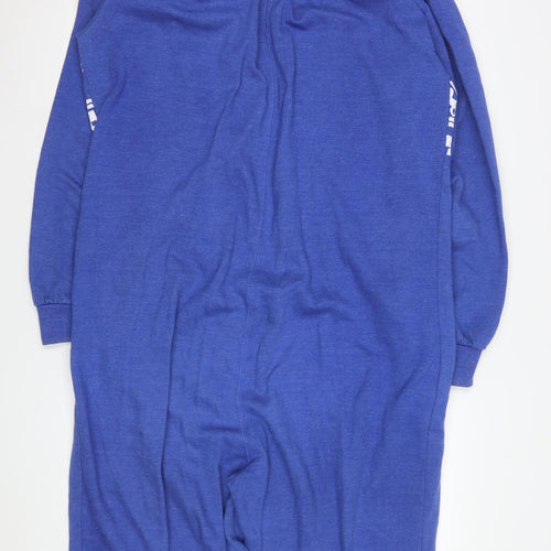 Modern Casuals Men's Blue Fair Isle Hooded Onesie L Zip One Piece