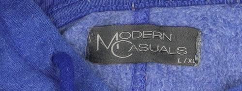 Modern Casuals Men's Blue Fair Isle Hooded Onesie L Zip One Piece