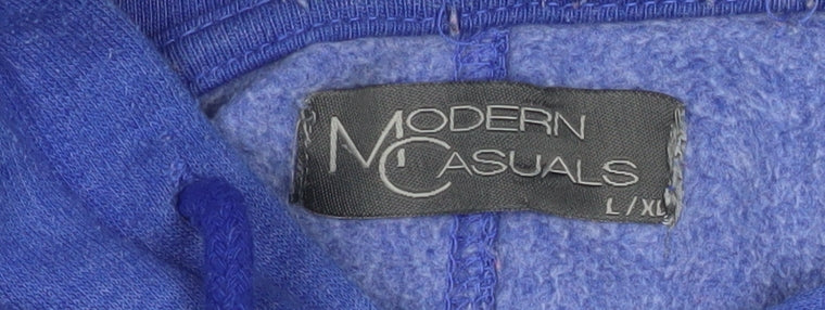 Modern Casuals Men's Blue Fair Isle Hooded Onesie L Zip One Piece