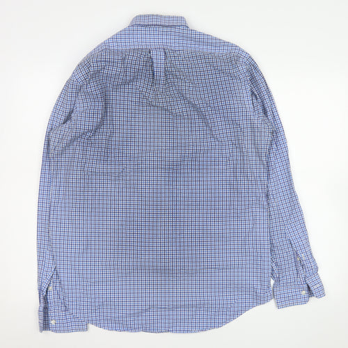 Ralph Lauren Men's Blue Check Classic Fit Cotton Button-Up Shirt M