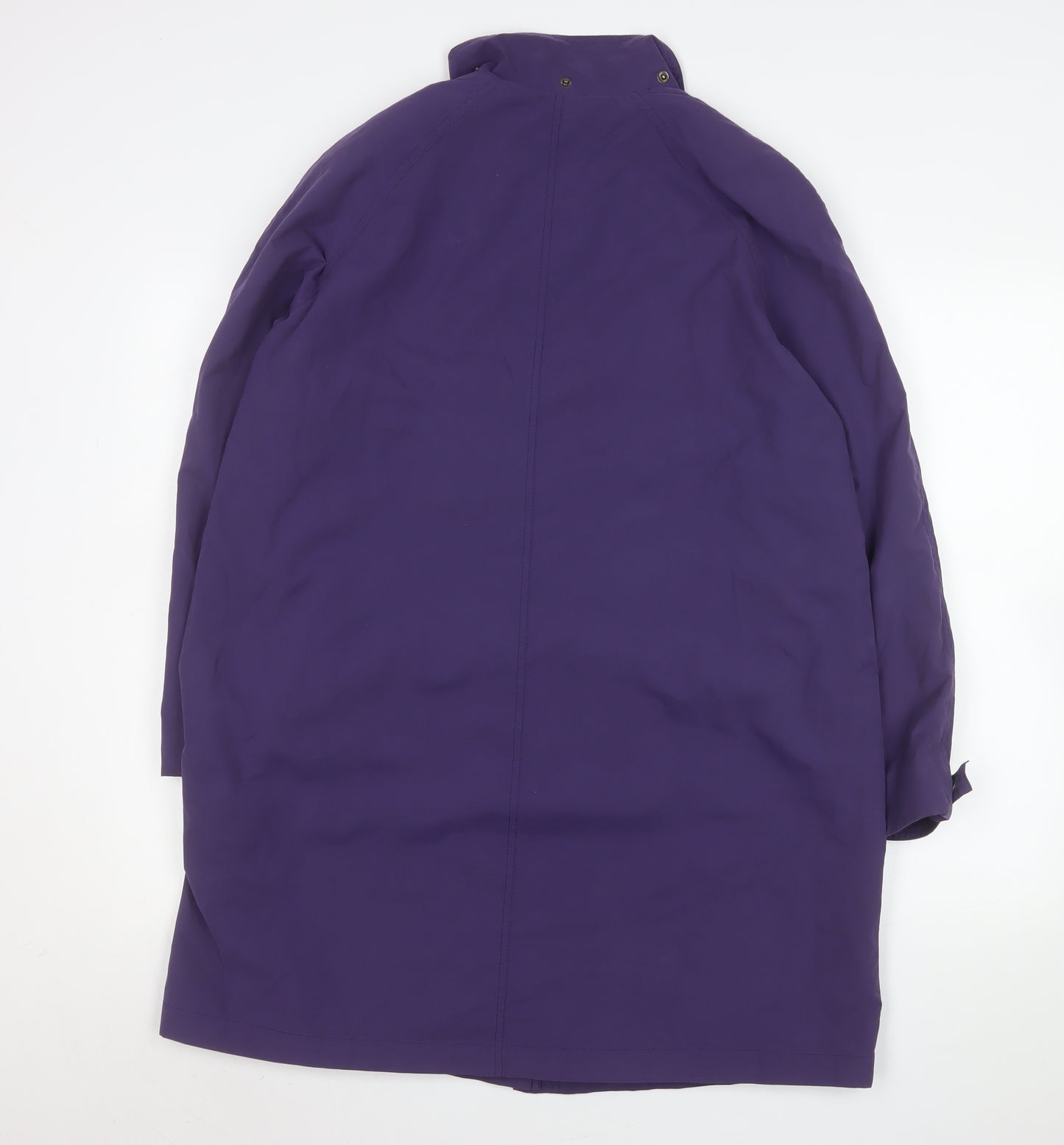 Four Seasons Women's Purple Long Rain Coat M Water Resistant Classic Style
