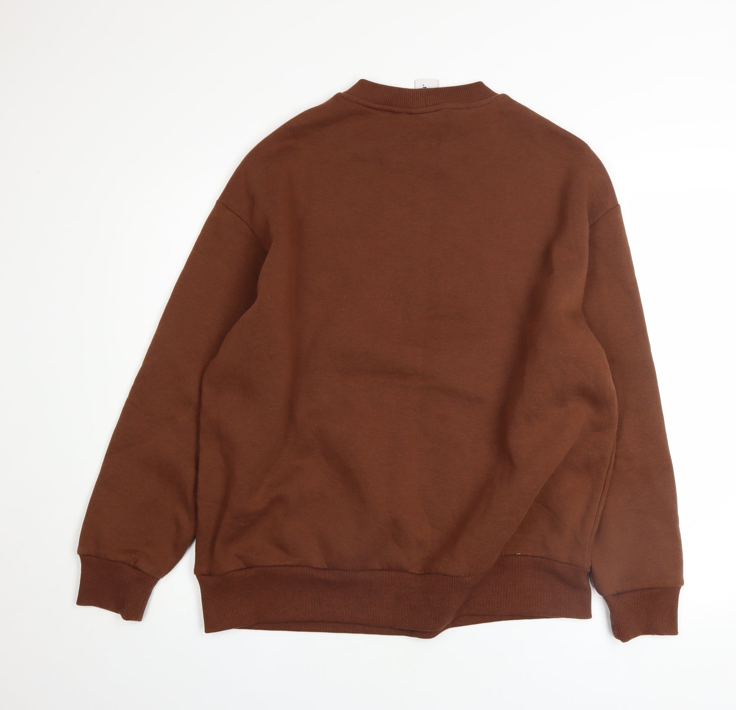 Collusion Women Brown Logo Pullover Sweatshirt UK 10