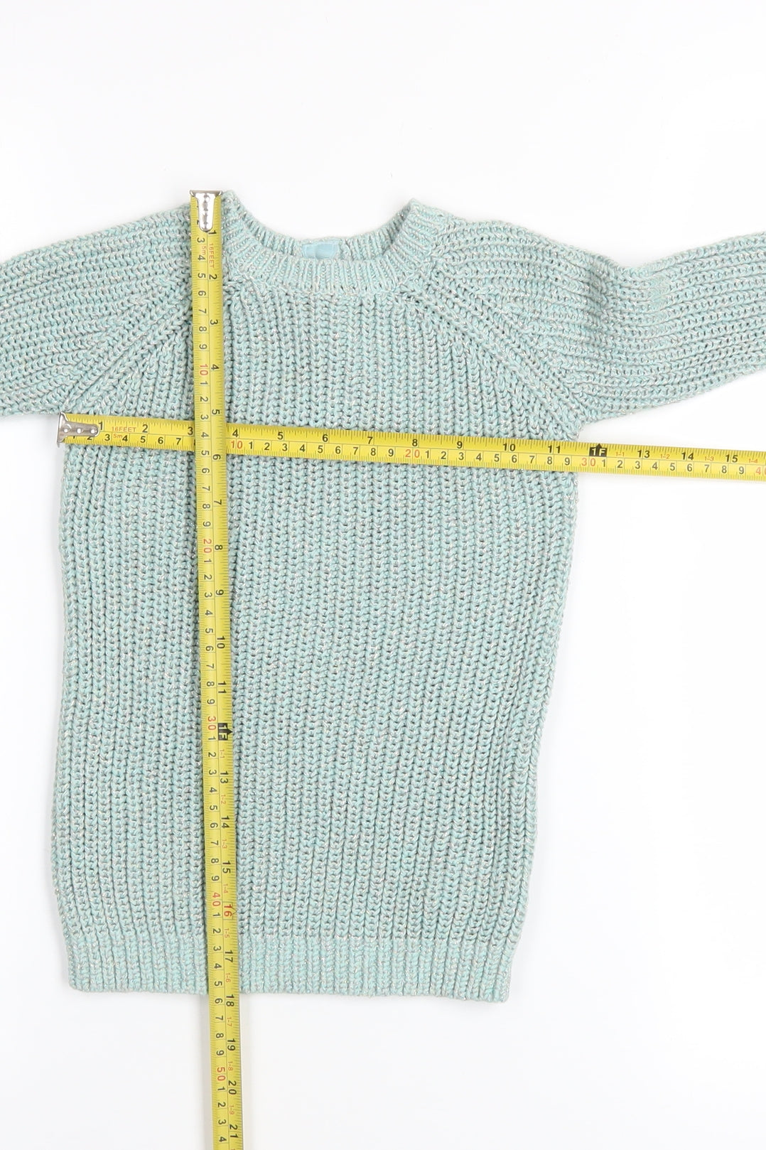 Next Girls Blue Long Sleeve Crew Neck Cotton Knit Jumper 1½-2 Years