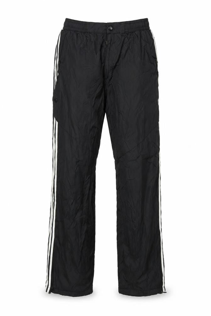 Front view of Adidas Men's Black M Track Pants Activewear Trousers Zip Pockets
