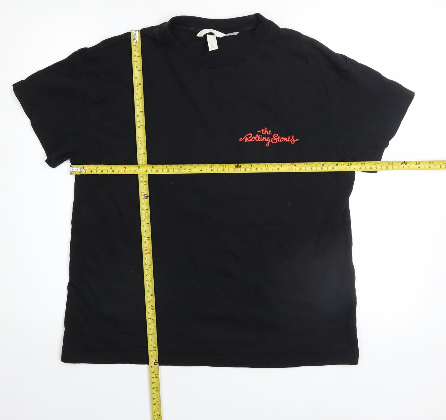 H&M Men's Black Rolling Stones Graphic Rock Band T-Shirt Size S