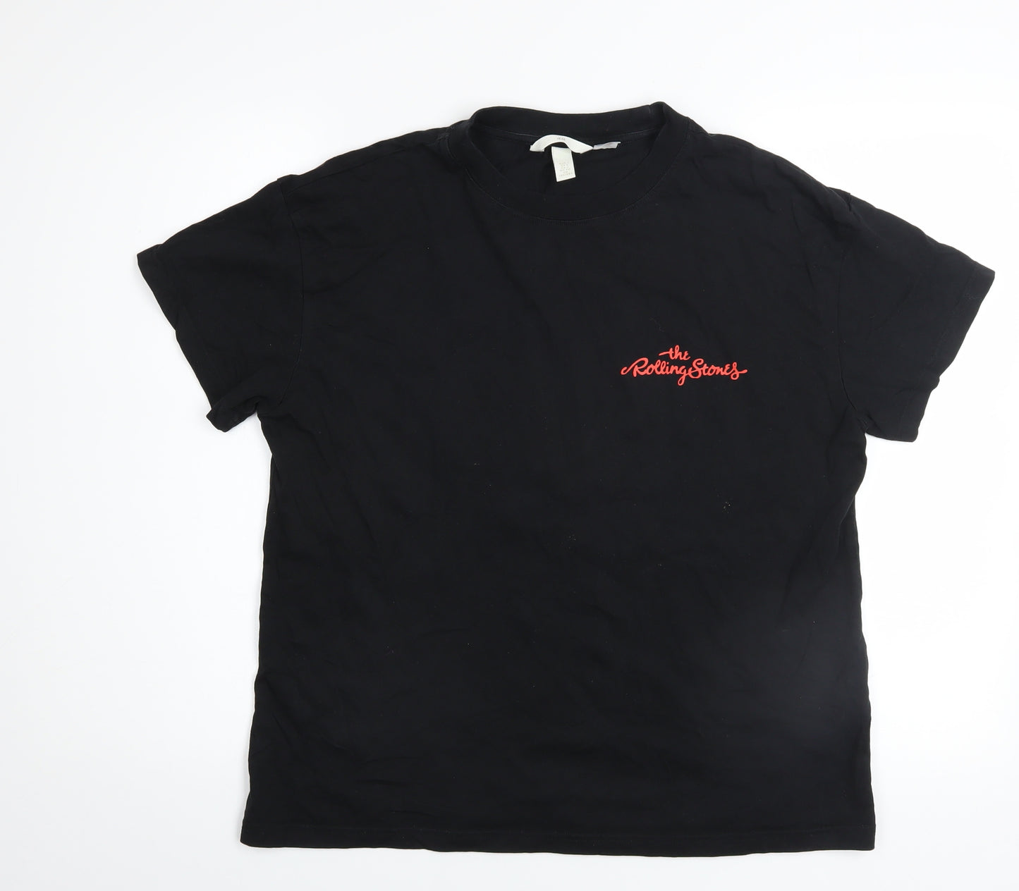 H&M Men's Black Rolling Stones Graphic Rock Band T-Shirt Size S