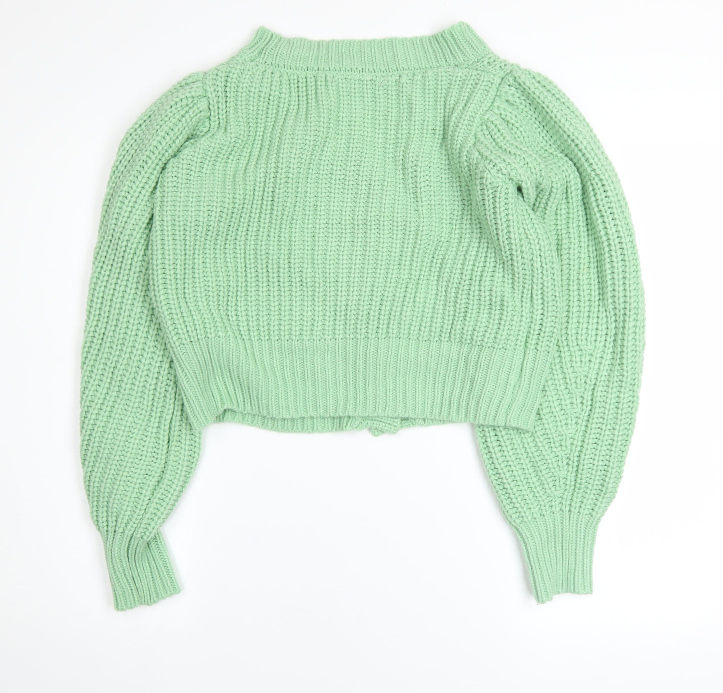 Very Womens Green Chunky Knit Button Cardigan Size 12