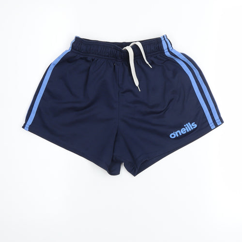 O'Neills Boys Blue 26in Athletic Shorts Drawstring Waist Polyester