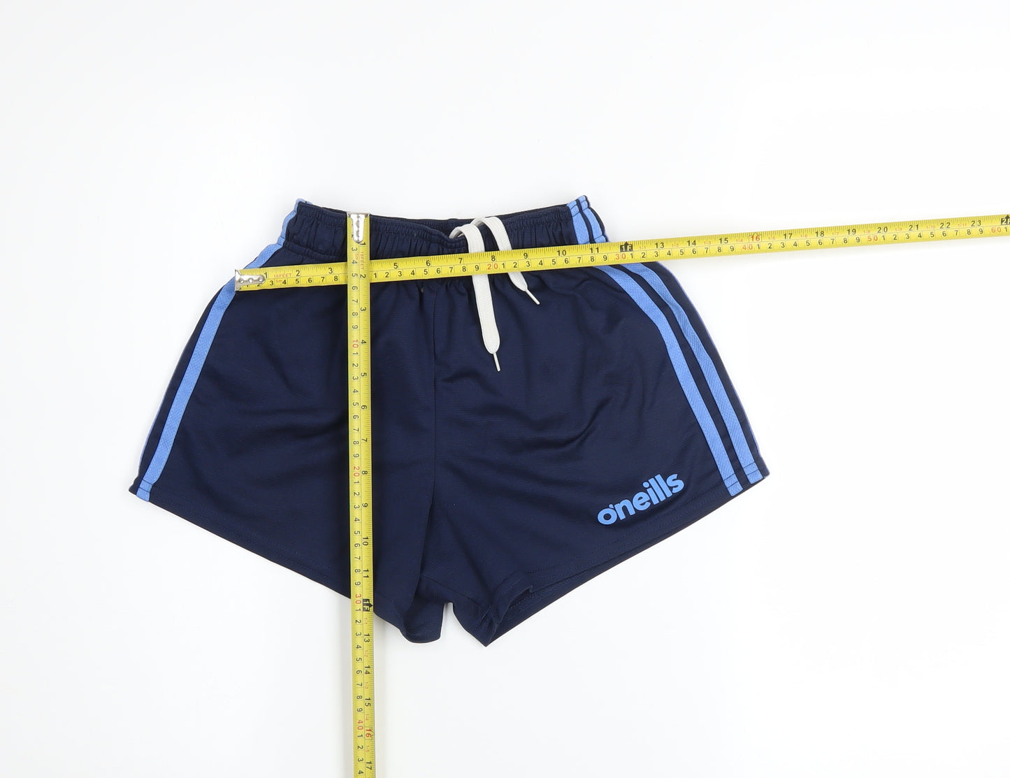 O'Neills Boys Blue 26in Athletic Shorts Drawstring Waist Polyester