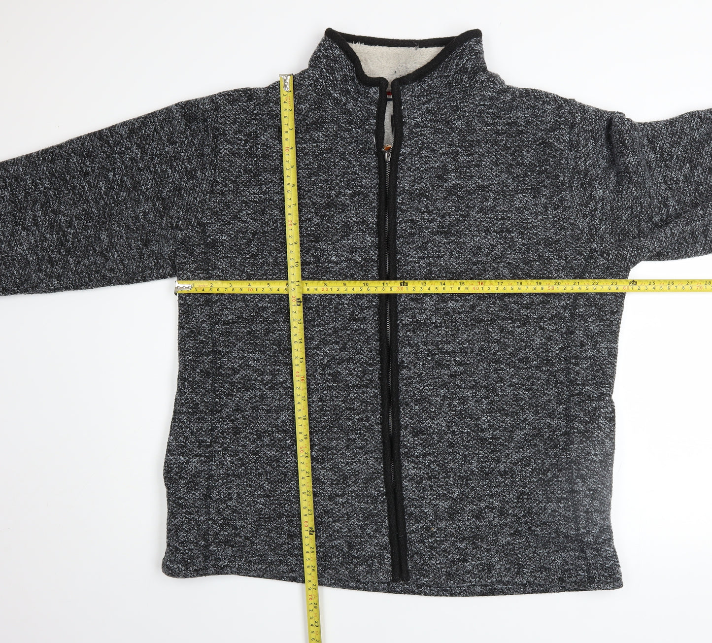 Charles Norton Men's Grey Full Zip Fleece Sweatshirt XL