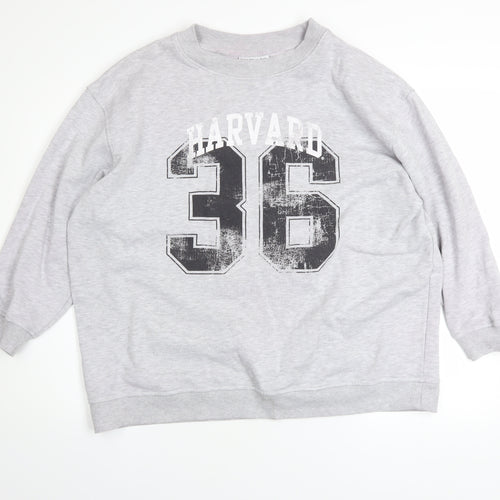 Harvard Women's Grey Pullover Sweatshirt Size 16 Cotton Blend