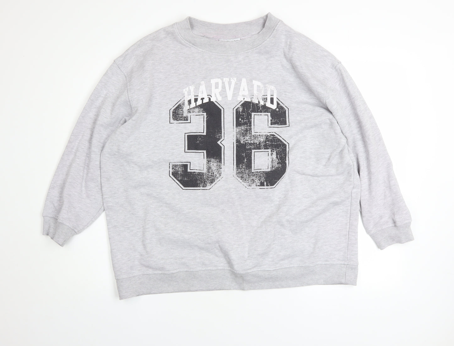 Harvard Women's Grey Pullover Sweatshirt Size 16 Cotton Blend