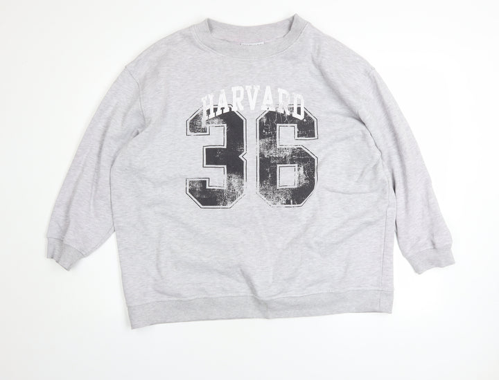 Harvard Women's Grey Pullover Sweatshirt Size 16 Cotton Blend