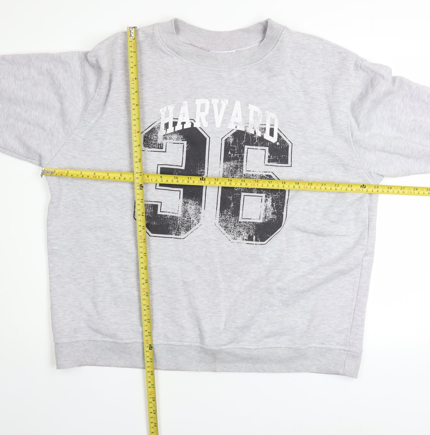 Harvard Women's Grey Pullover Sweatshirt Size 16 Cotton Blend