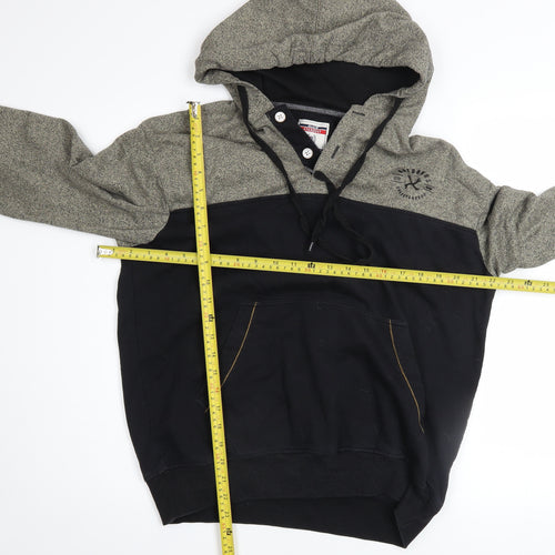 Duke Stardust Boys Grey & Black Pullover Hoodie Size L with Kangaroo Pocket