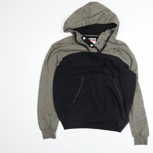 Duke Stardust Boys Grey & Black Pullover Hoodie Size L with Kangaroo Pocket