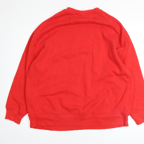 H&M Disney Women's Red Mickey Mouse Holiday Season Sweatshirt XS