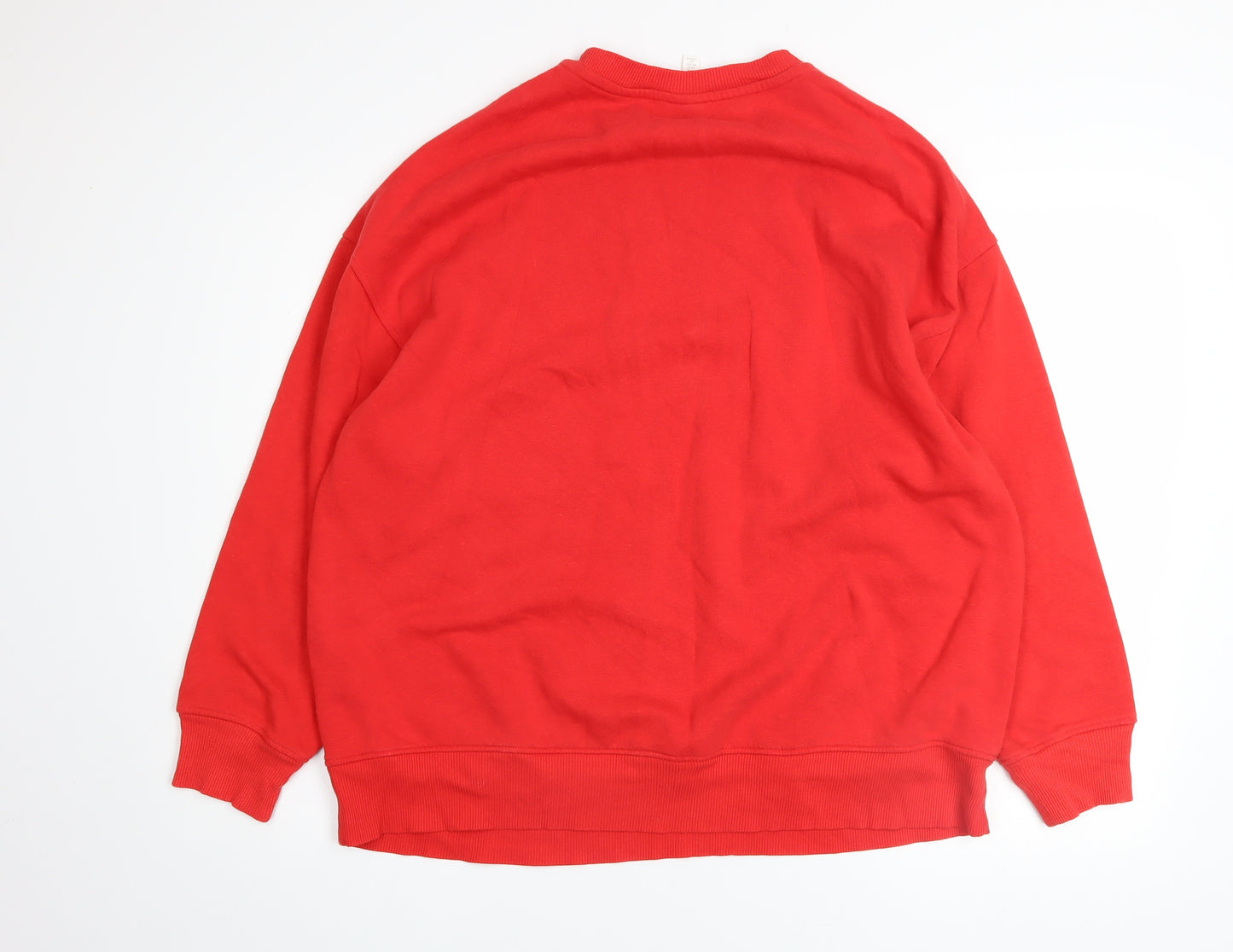 H&M Disney Women's Red Mickey Mouse Holiday Season Sweatshirt XS