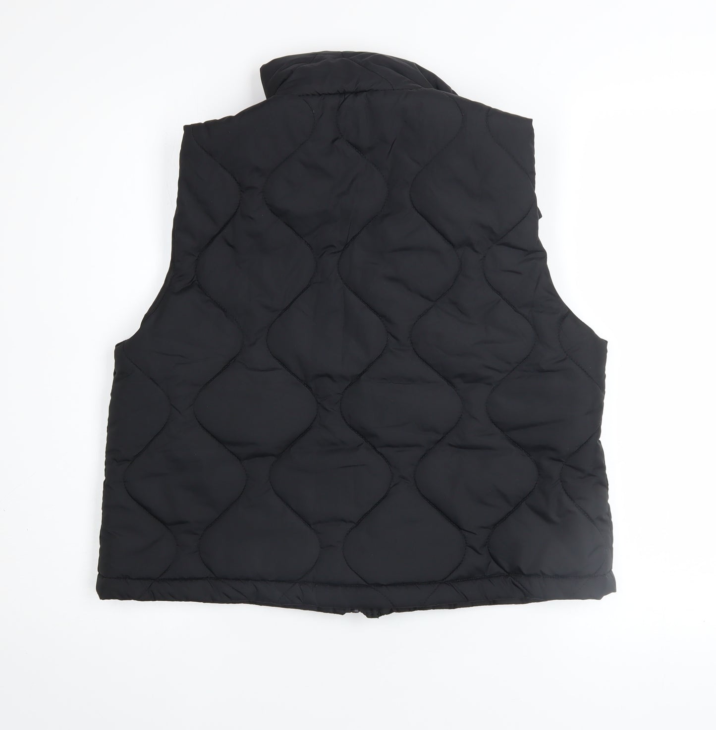 POET ROMANCE Women’s Black Quilted Padded Waistcoat Size 12