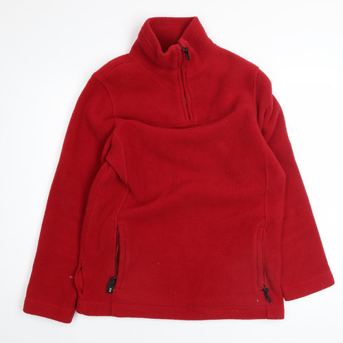 MX Men’s Red Fleece 1/4 Zip Pullover Sweatshirt Medium