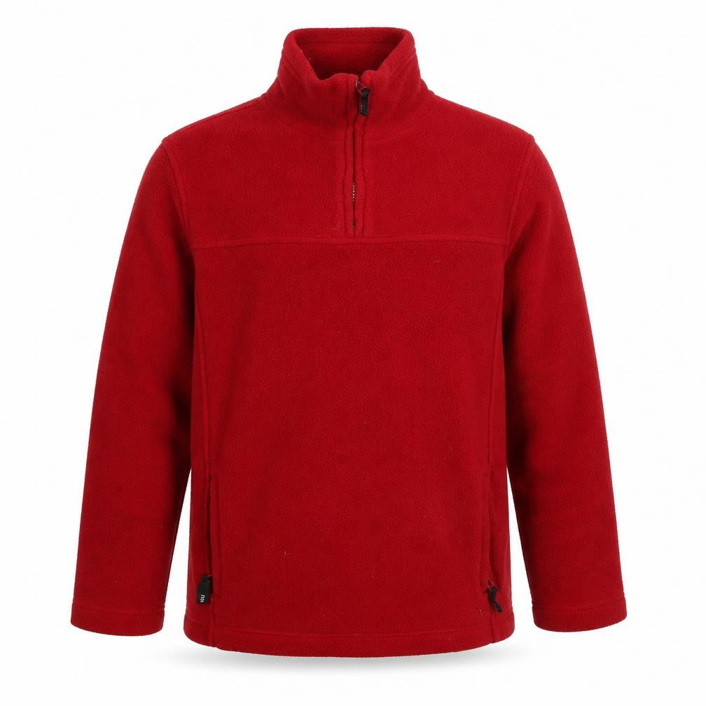 MX Men’s Red Fleece 1/4 Zip Pullover Sweatshirt Medium