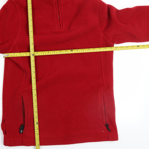 MX Men’s Red Fleece 1/4 Zip Pullover Sweatshirt Medium