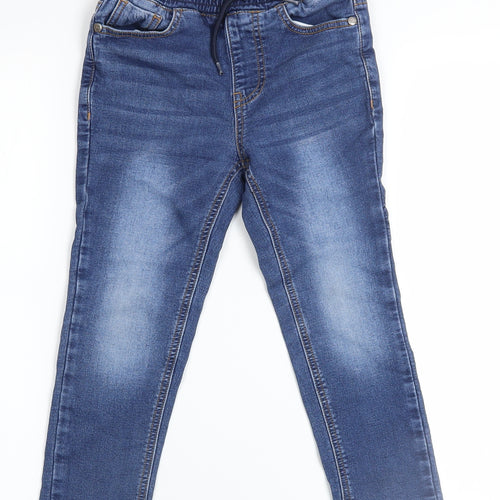 Next Girls Blue Jegging Jeans 6 Years Elastic Waist Stretch Denim