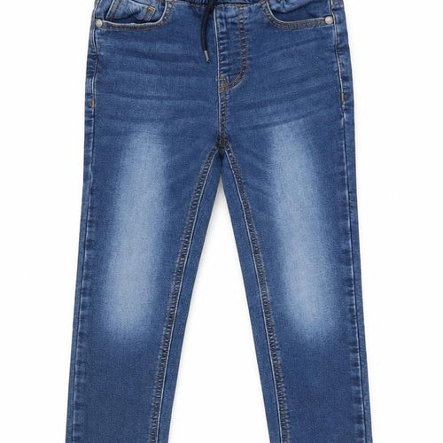 Next Girls Blue Jegging Jeans 6 Years Elastic Waist Stretch Denim