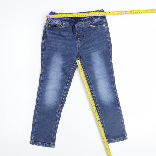 Next Girls Blue Jegging Jeans 6 Years Elastic Waist Stretch Denim