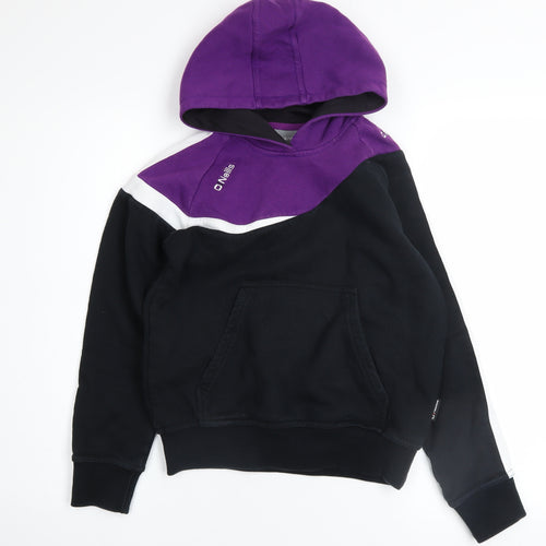 O'Neills Girls Black & Purple Colourblock Pullover Hoodie - 9-10 Years