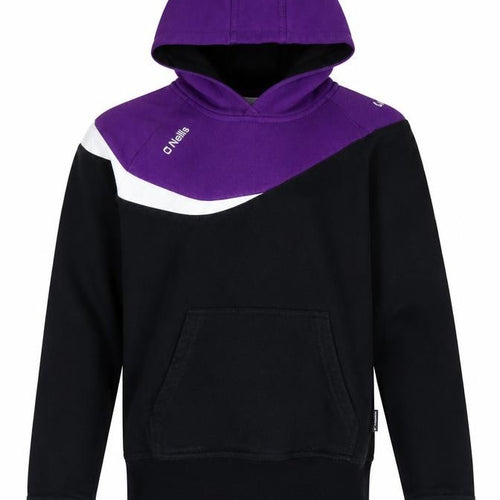 O'Neills Girls Black & Purple Colourblock Pullover Hoodie - 9-10 Years