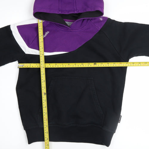O'Neills Girls Black & Purple Colourblock Pullover Hoodie - 9-10 Years