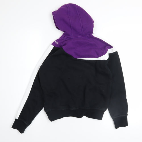 O'Neills Girls Black & Purple Colourblock Pullover Hoodie - 9-10 Years