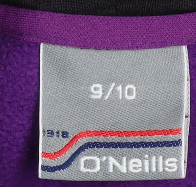 O'Neills Girls Black & Purple Colourblock Pullover Hoodie - 9-10 Years