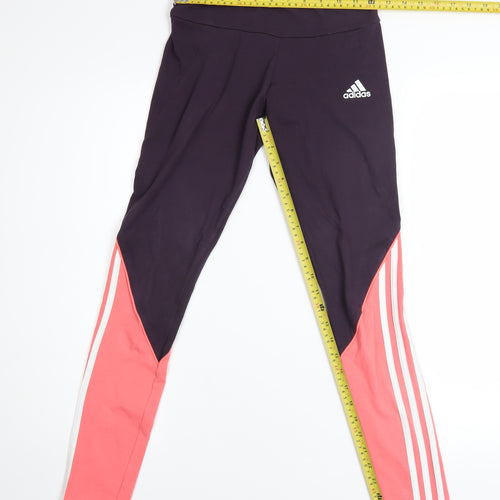 Adidas Womens XS Black Coral AEROREADY Leggings Cotton Blend