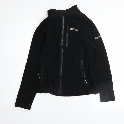 Regatta Boys Black Fleece Full Zip Sweatshirt 11-12 Years Outdoor Jacket