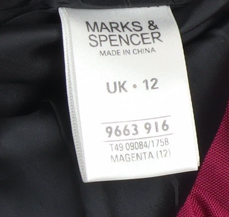 Marks and Spencer Women's Pink Mid-Length Anorak Jacket Size 12