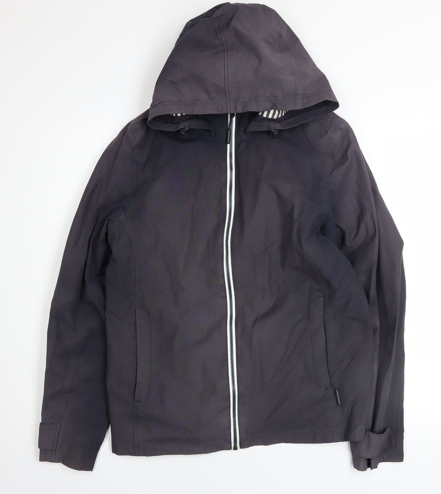 Seasalt Cornwall Womens Blue Waterproof Hooded Rain Jacket Size 12