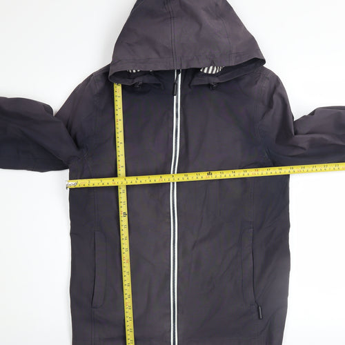 Seasalt Cornwall Womens Blue Waterproof Hooded Rain Jacket Size 12