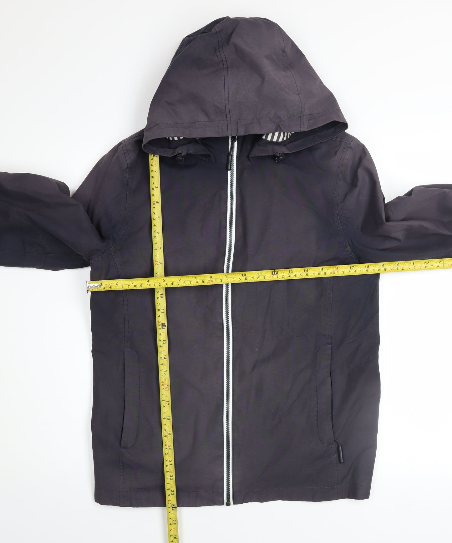 Seasalt Cornwall Womens Blue Waterproof Hooded Rain Jacket Size 12