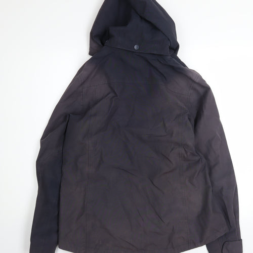 Seasalt Cornwall Womens Blue Waterproof Hooded Rain Jacket Size 12