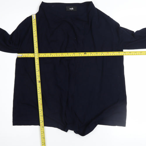 Wallis Women's Black Open Knit Cardigan UK S Regular Fit